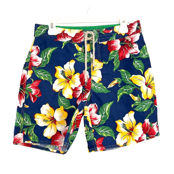 POLO Ralph Lauren Men's Size 30 Hibiscus Drawstring Board Shorts Swim Trunks